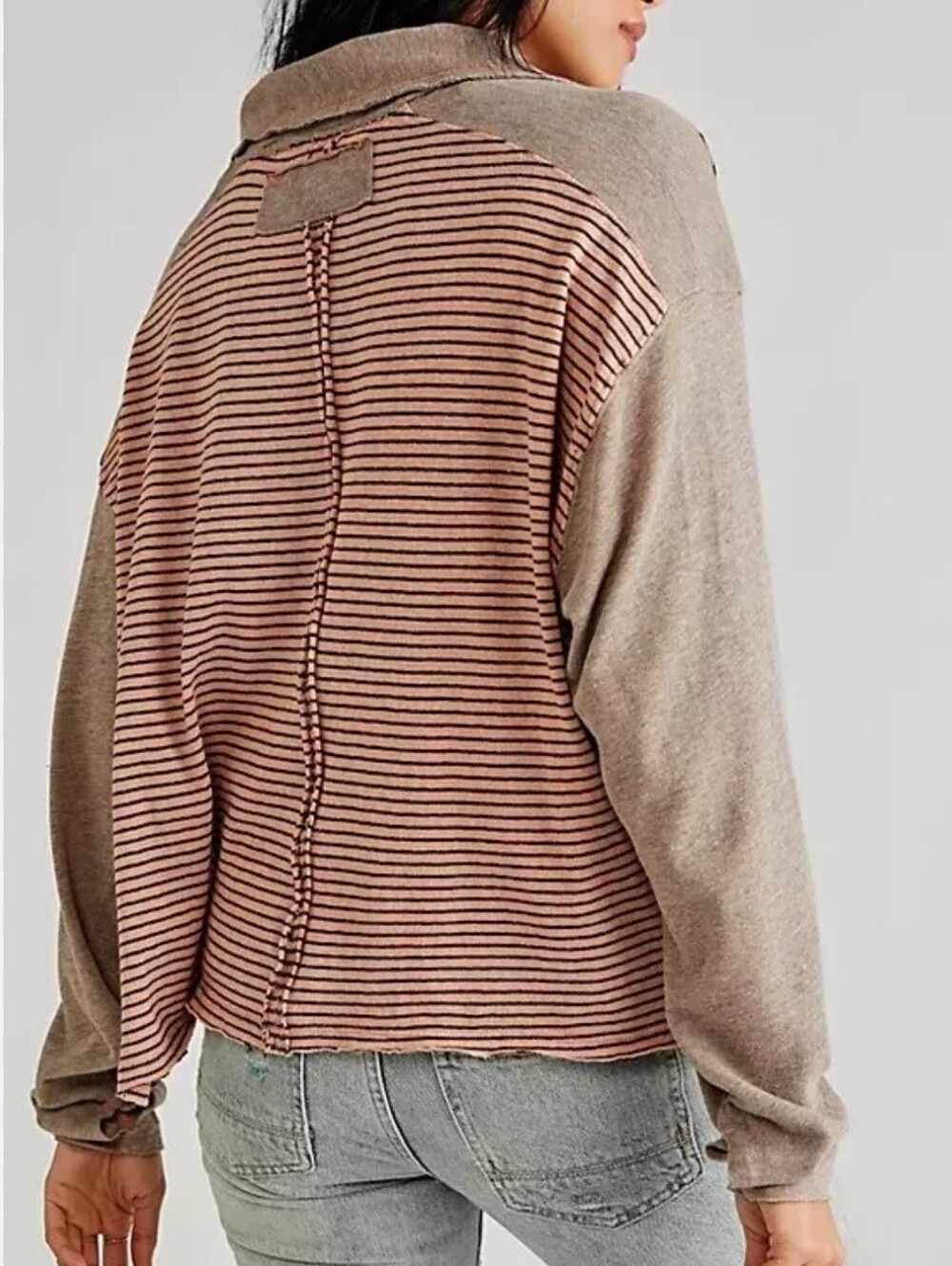 Free People We The Free Rock With Me Polo In Smoke Size Medium - Picture 3 of 7